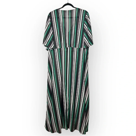 Love & Legend Striped Chiffon High Low Dress  4X - Picture 2 of 7